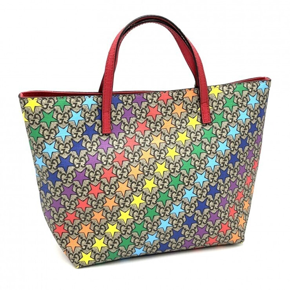 GUCCI GG Star Tote Bag Multicolor Red